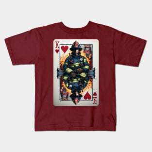 Firefighter Playing Card Kids T-Shirt